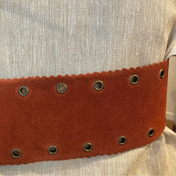 ACCESSORIUM Sz 34/85 Suede Pumpkin Colourway Made In Canada Belt - Picture 5 of 10